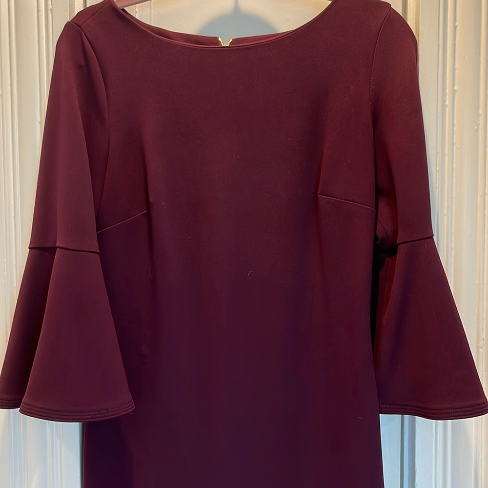 Calvin Klein maroon with winged sleeves